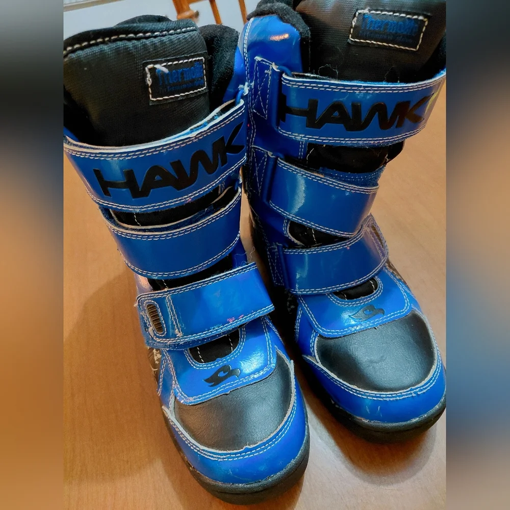 Tony Hawk Boy's Thermolite Boots Blue / Black/Silver - Winter/ Snow - Sz 5 - Picture 2 of 9